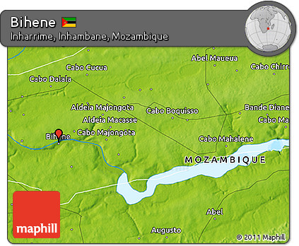 Physical 3D Map of Bihene