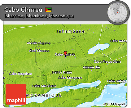 Physical 3D Map of Cabo Chirreu