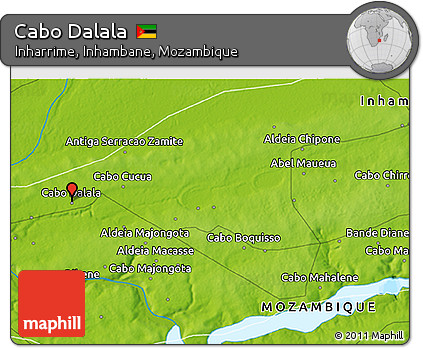 Physical 3D Map of Cabo Dalala