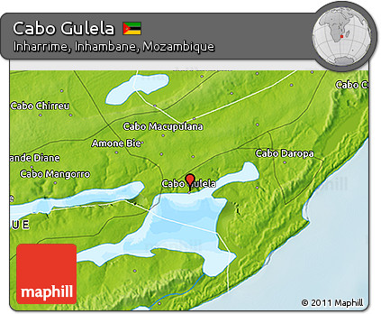 Physical 3D Map of Cabo Gulela