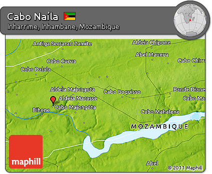 Physical 3D Map of Cabo Naíla