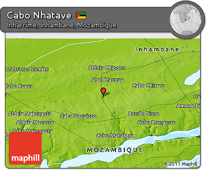Physical 3D Map of Cabo Nhatave