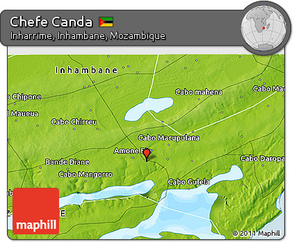 Physical 3D Map of Chefe Canda