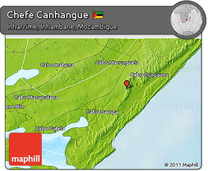 Physical 3D Map of Chefe Canhangue