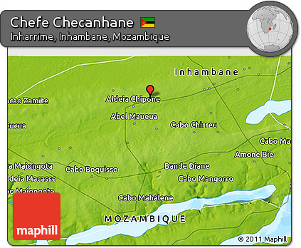 Physical 3D Map of Chefe Checanhane