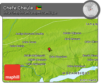 Physical 3D Map of Chefe Cheúle