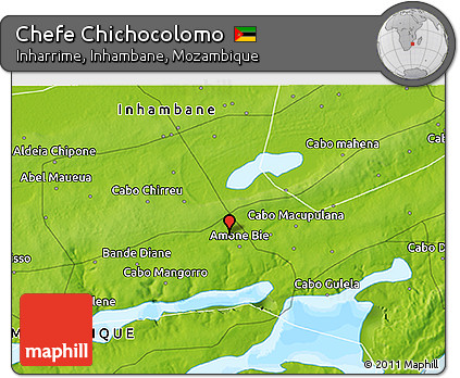 Physical 3D Map of Chefe Chichocolomo