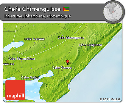 Physical 3D Map of Chefe Chirrenguisse
