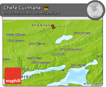 Physical 3D Map of Chefe Cuinhane