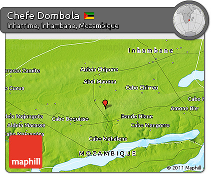 Physical 3D Map of Chefe Dombola