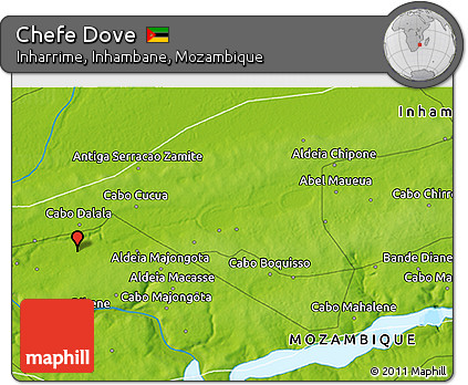 Physical 3D Map of Chefe Dove