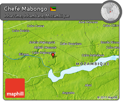 Physical 3D Map of Chefe Mabongo