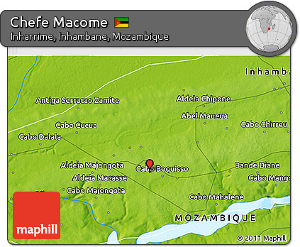 Physical 3D Map of Chefe Macome
