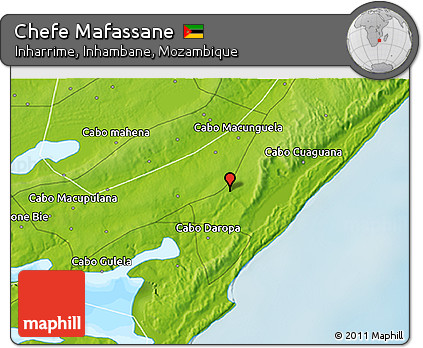 Physical 3D Map of Chefe Mafassane