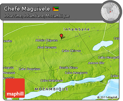 Physical 3D Map of Chefe Maguivele