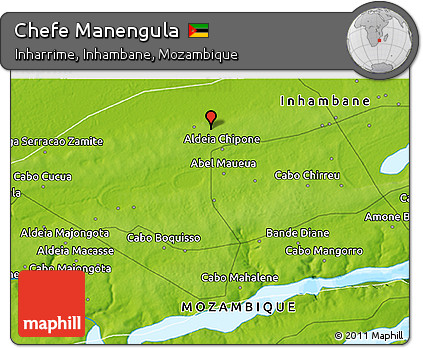 Physical 3D Map of Chefe Manengula
