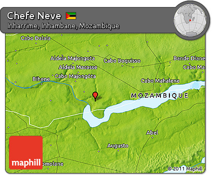 Physical 3D Map of Chefe Neve