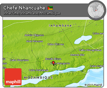 Physical 3D Map of Chefe Nhancuahe