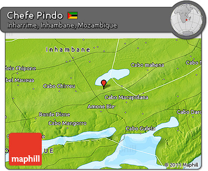 Physical 3D Map of Chefe Pindo