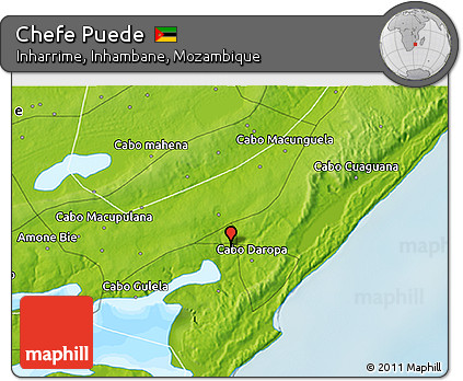 Physical 3D Map of Chefe Puede