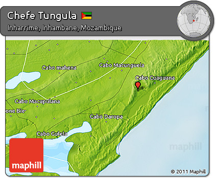 Physical 3D Map of Chefe Tungula
