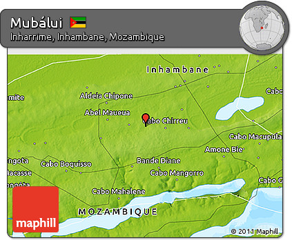 Physical 3D Map of Mubálui