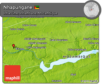 Physical 3D Map of Nhapungane