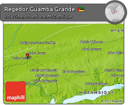 Physical 3D Map of Regedor Guamba Grande