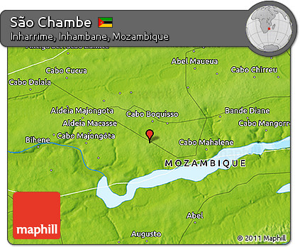 Physical 3D Map of São Chambe