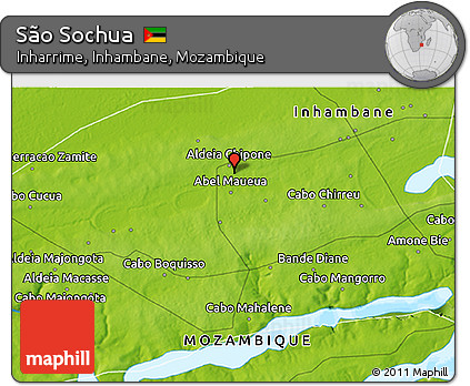 Physical 3D Map of São Sochua