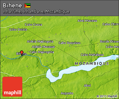 Physical 3D Map of Bihene