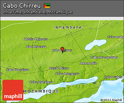 Physical 3D Map of Cabo Chirreu