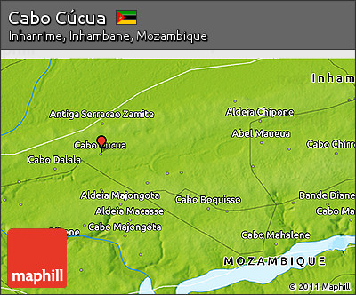Physical 3D Map of Cabo Cúcua