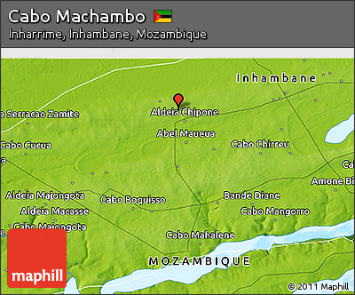 Physical 3D Map of Cabo Machambo