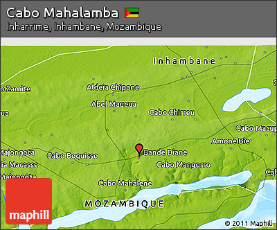 Physical 3D Map of Cabo Mahalamba
