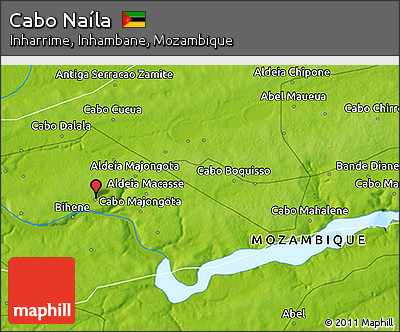 Physical 3D Map of Cabo Naíla