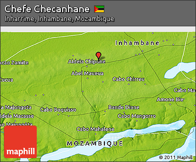 Physical 3D Map of Chefe Checanhane