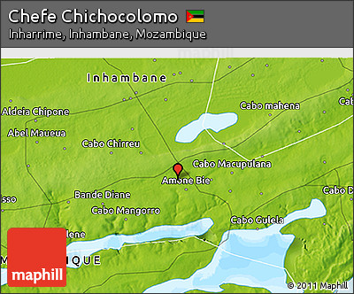 Physical 3D Map of Chefe Chichocolomo