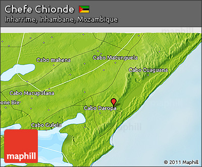 Physical 3D Map of Chefe Chionde