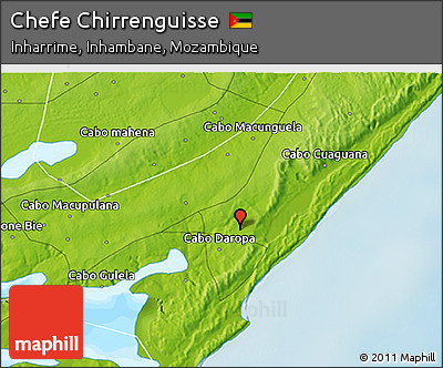 Physical 3D Map of Chefe Chirrenguisse
