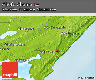 Physical 3D Map of Chefe Chume