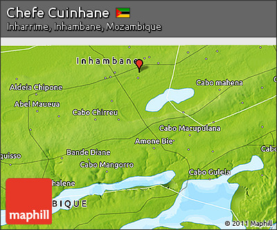 Physical 3D Map of Chefe Cuinhane