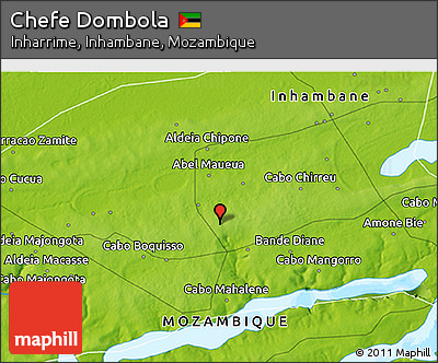 Physical 3D Map of Chefe Dombola
