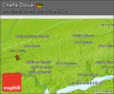 Physical 3D Map of Chefe Dove