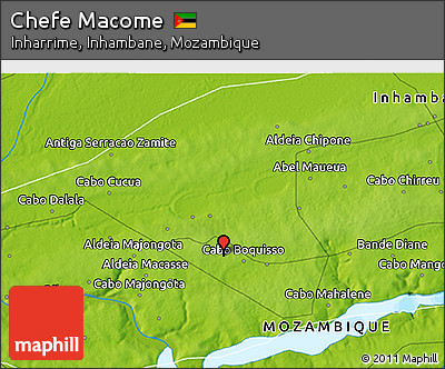 Physical 3D Map of Chefe Macome