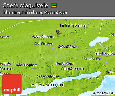 Physical 3D Map of Chefe Maguivele