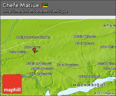 Physical 3D Map of Chefe Matiue