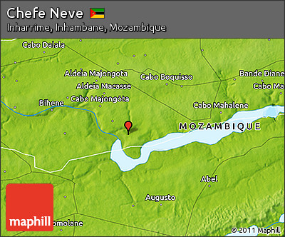 Physical 3D Map of Chefe Neve