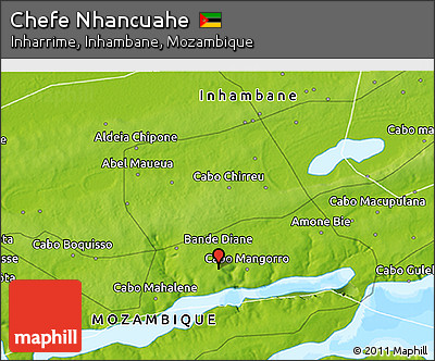 Physical 3D Map of Chefe Nhancuahe