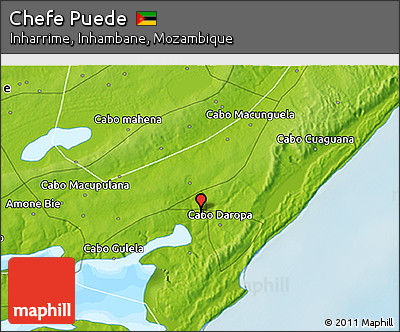 Physical 3D Map of Chefe Puede